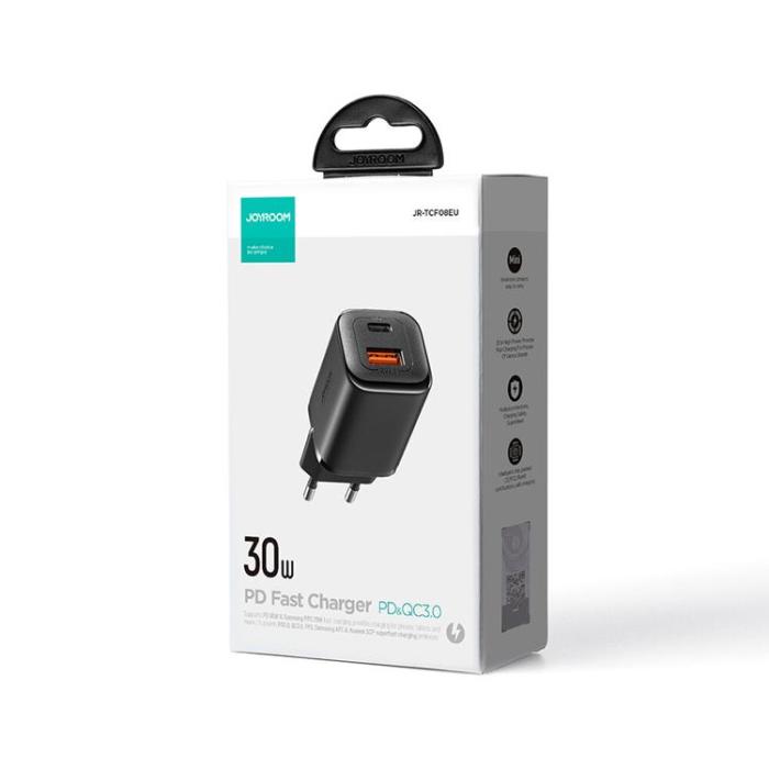 Joyroom - Joyroom PD Väggladdare USB-A/USB-C 30W - Svart