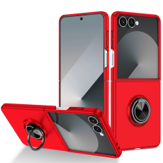 A-One Brand - Galaxy Z Flip 7 5G Mobilskal Rotatable Ring Kickstand - Röd