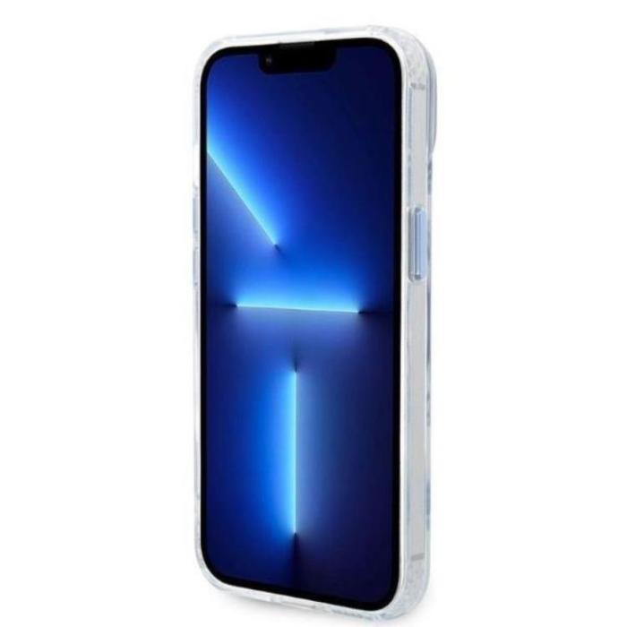 Guess - GUESS iPhone 14 Plus Skal Magsafe Metal Outline - Blå