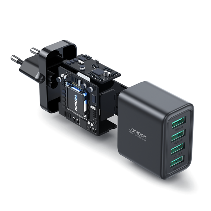 Joyroom - Joyroom Väggladdare 4xUSB-A 24W 4.8A - Svart