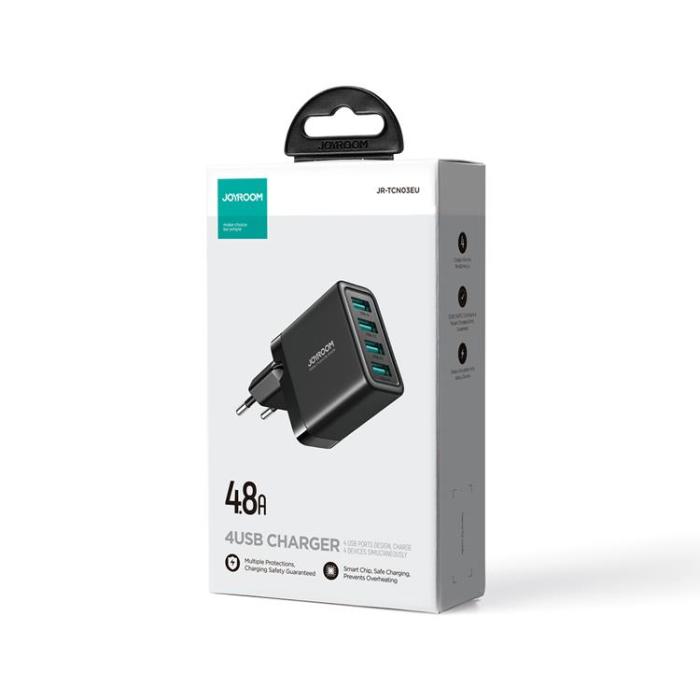 Joyroom - Joyroom Väggladdare 4xUSB-A 24W 4.8A - Svart