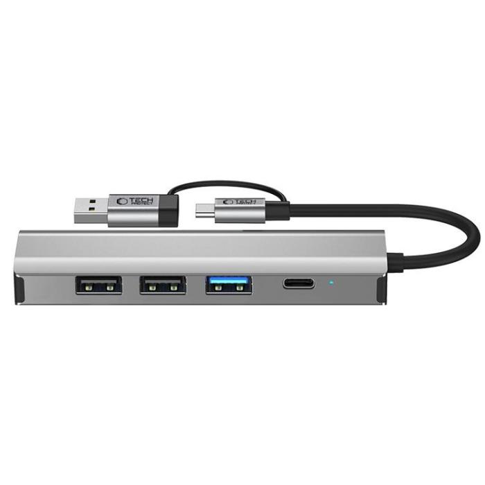 Tech-Protect - Tech-Protect HB03 5in1 Hub Adapter - Space Grå