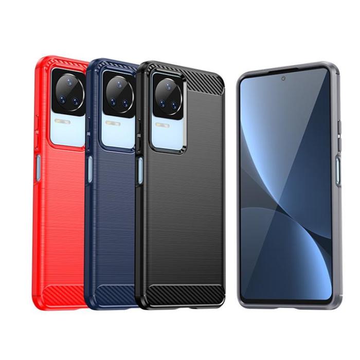 OEM - Xiaomi Poco F4 5G Skal Silicone Carbon Flexible - Svart