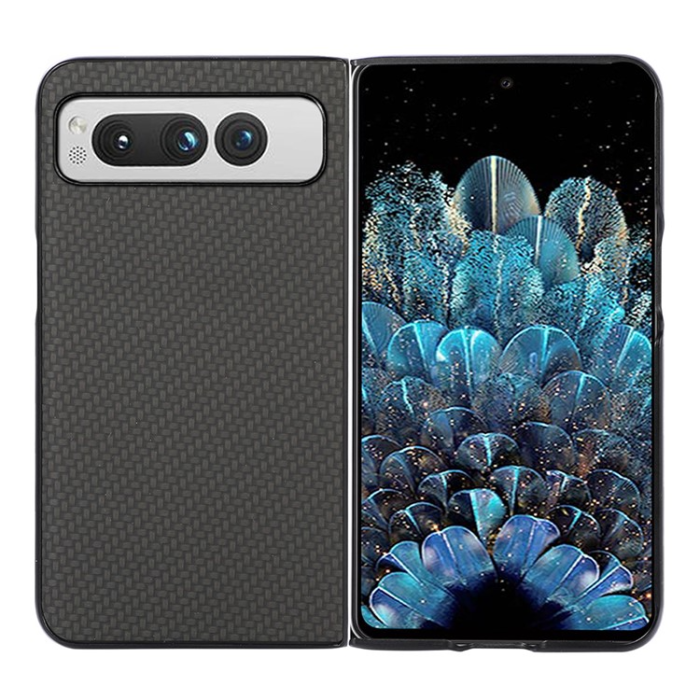 OEM - Google Pixel Fold Mobilskal Carbon Fiber PU-Läder - Svart