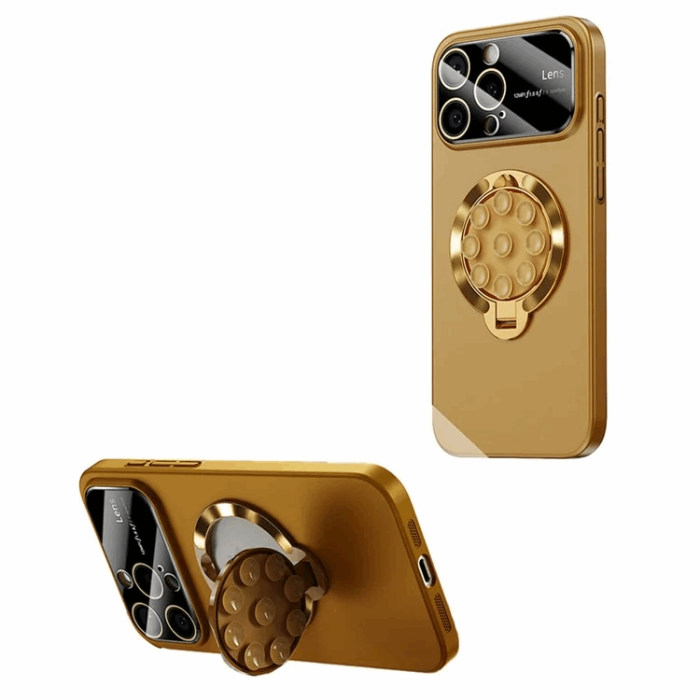 OEM - iPhone 15 Pro Mobilskal Magsafe Sugkopphållare Kickstand - Brons