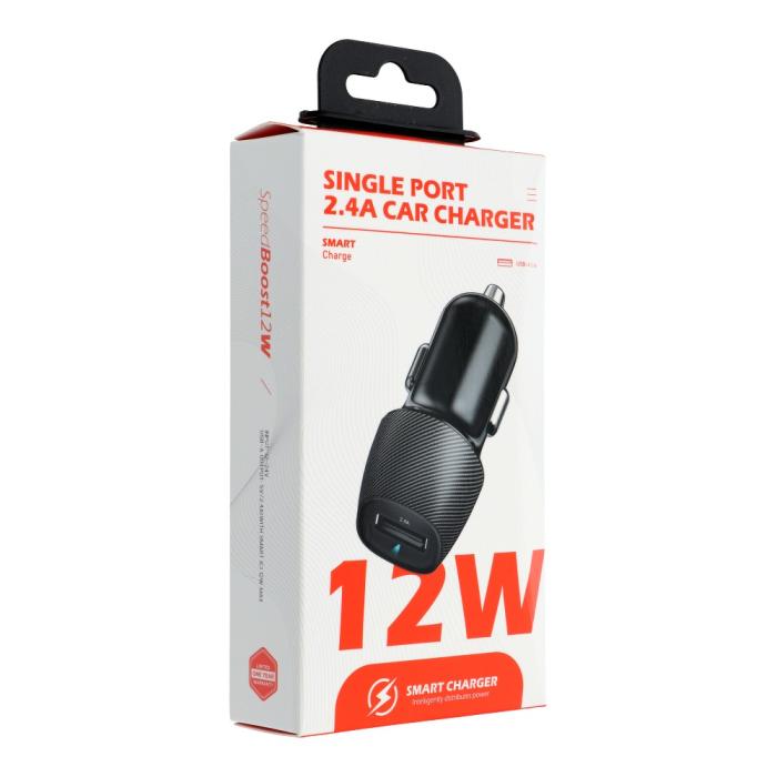 UTGATT1 - Billaddare QWE CARBON USB 2,4A 12W CC281-1A Svart