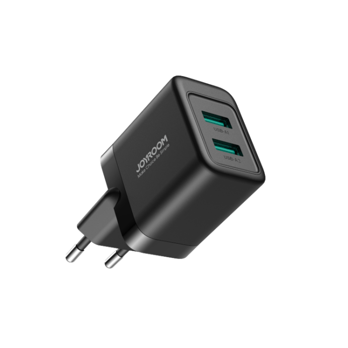 Joyroom - Joyroom Nätladdare 2xUSB-A 12W 2.4A - Svart