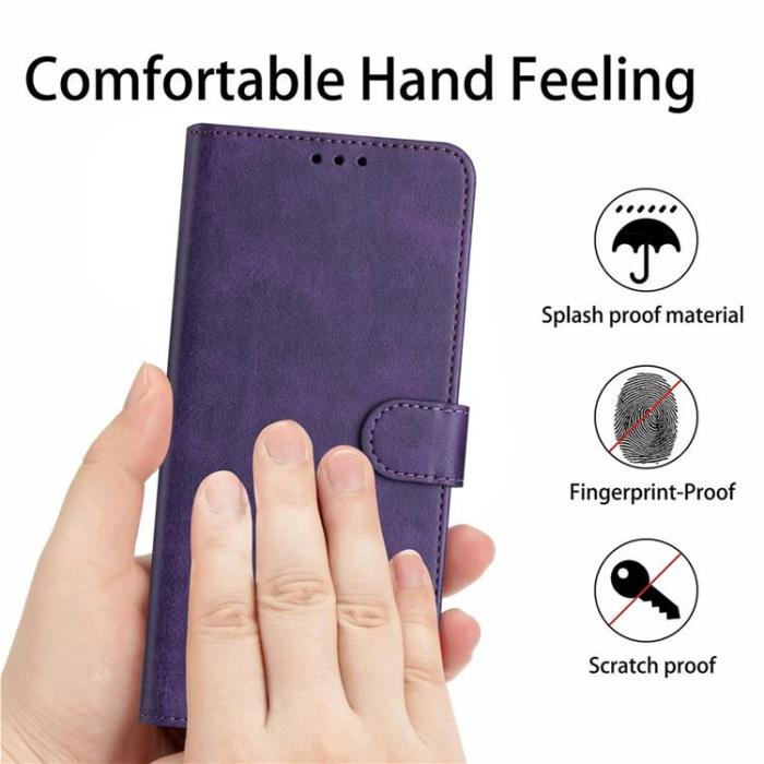 A-One Brand - Sony Xperia 1 VII Plånboksfodral Calf Texture Med Rem - Lila