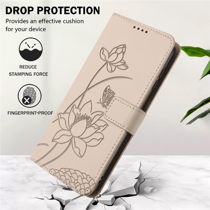 A-One Brand - Sony Xperia 10 VII Plånboksfodral Lotus Imprint - Beige