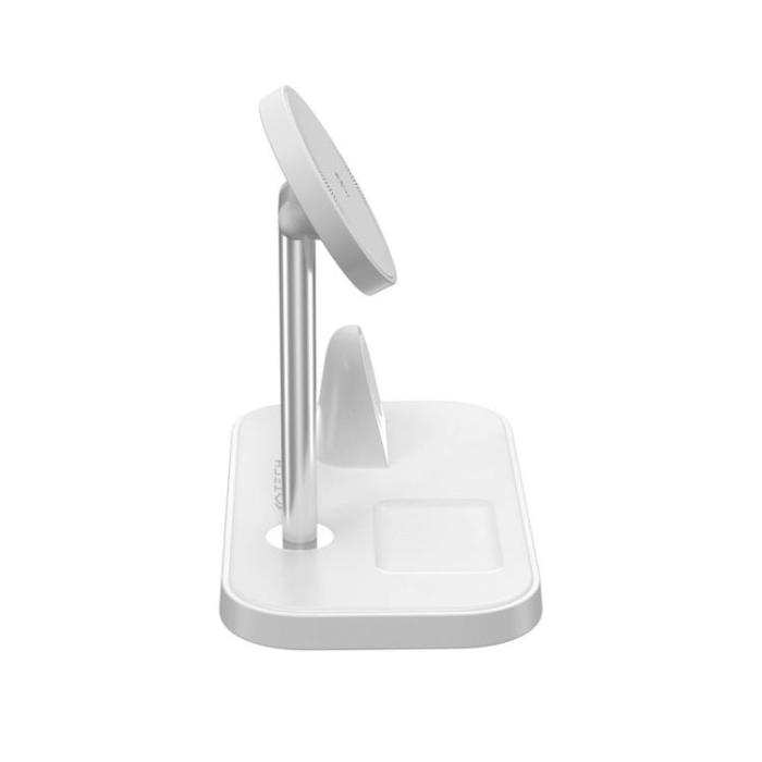 Tech-Protect - 3-in-1 Trådlös Laddare Magsafe iPhone, Apple Watch, AirPods - Vit