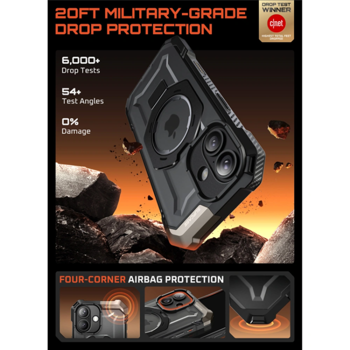 SupCase - Supcase iPhone 17 Mobilskal Magsafe Kickstand UB Grip - Svart