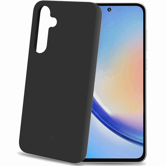 Celly - Celly Galaxy A35 5G Mobilskal Cromo Soft Rubber - Svart