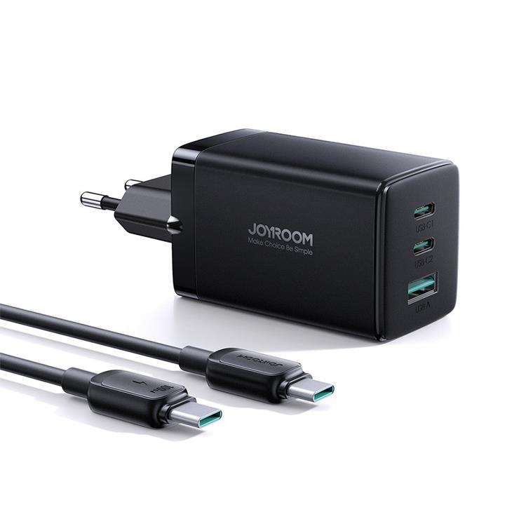 Joyroom Väggladdare GaN 65W USB/2x USB-C - Svart | 505295 | AlltMobil