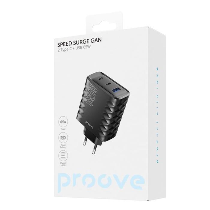 Proove - Proove Snabbladdare 65W Speed Surge Gan - Svart