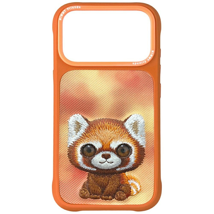 Nimmy Mobilskal till iPhone 17 Pro Max Big Eyed Pet 2.0 Raccoon (Orange)