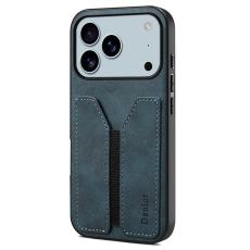DENIOR - DENIOR iPhone 17 Pro Max Mobilskal Elastic Korthållare - Blå