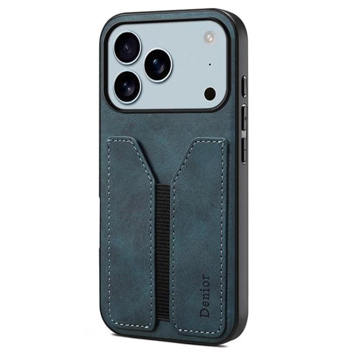 DENIOR - DENIOR iPhone 17 Pro Max Mobilskal Elastic Korthållare - Blå