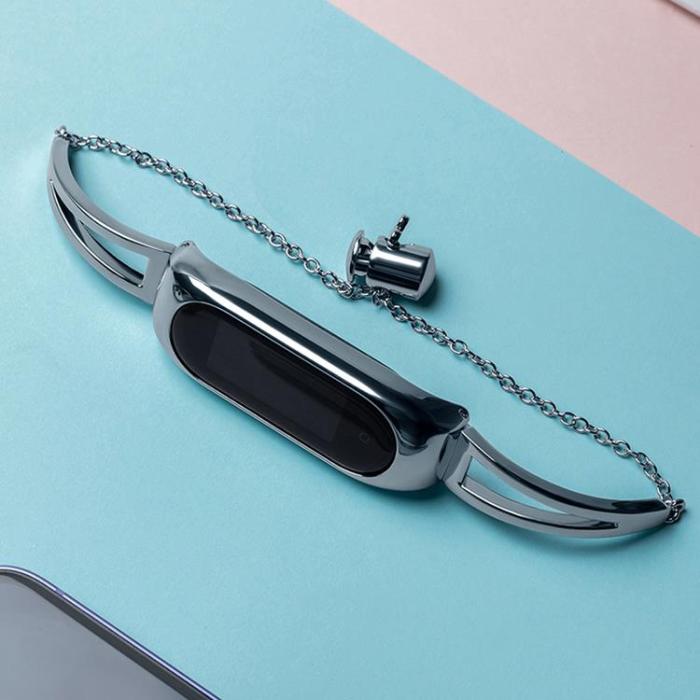 OEM - Metall Ersättningsarmband till Xiaomi Mi Band 6/5/4/3 - Silver