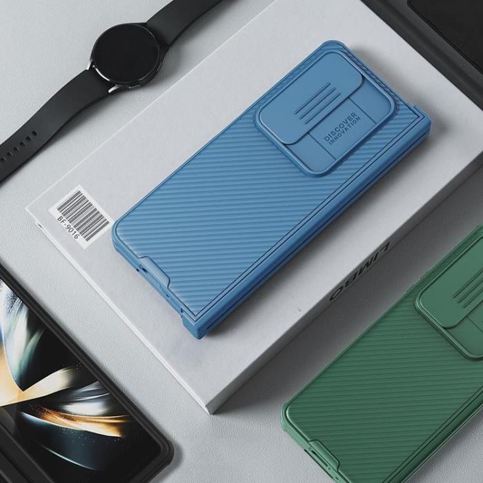 Nillkin - Nillkin Galaxy Z Fold 4 Skal Camshield Pro Simple - Blå