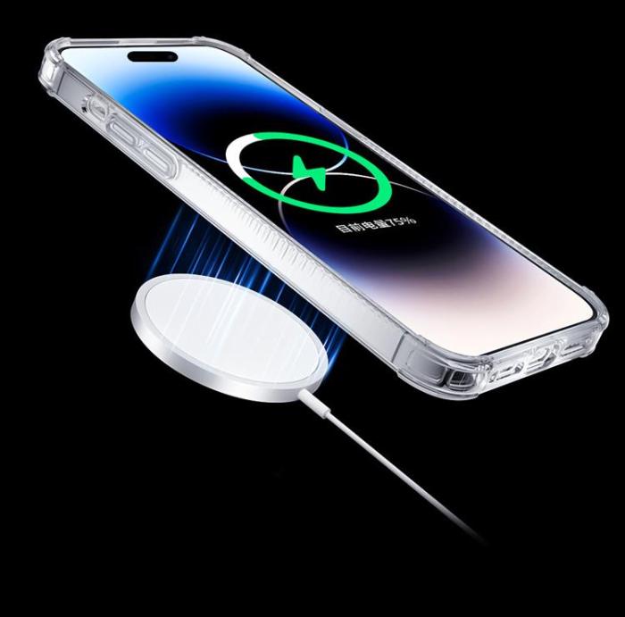 Kingxbar - Kingxbar iPhone 14 Skal Magsafe PQY Go Out - Silver