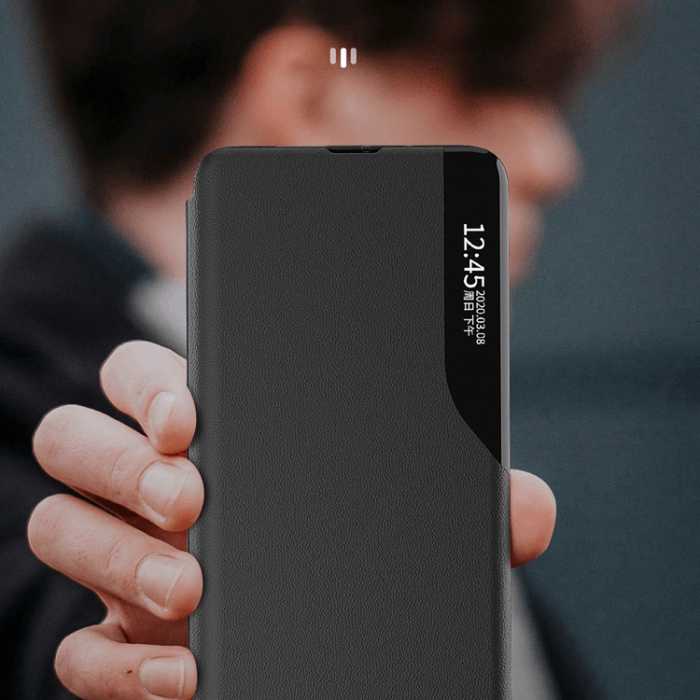 OEM - Galaxy S25 Ultra Fodral Eco Läder View med Flap - Röd