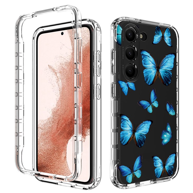 Galaxy S23 Plus Skal Pattern Printing - Blå Butterfly | 2353 | AlltMobil