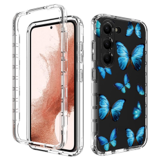 A-One Brand - Galaxy S23 Plus Skal Pattern Printing - Blå Butterfly