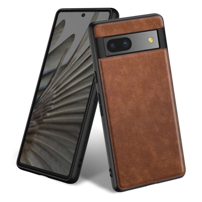 A-One Brand - Google Pixel 7A Mobilskal PU-Läder Coated - Brun