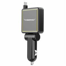CYBERWING - CYBERWING Billaddare med Indragbar Kabel PT-31 - Gul