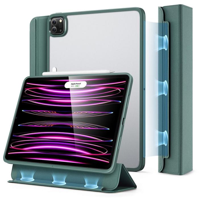ESR - ESR iPad Pro 12.9 (2021/2022) Fodral Ascend Trifold - Skog grön