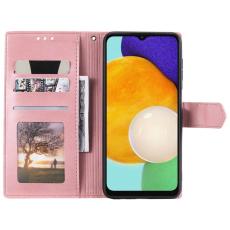 OEM - Samsung Galaxy A57 Pl&aring;nboksfodral Konstl&auml;der Splicing - Ros&eacute;guld