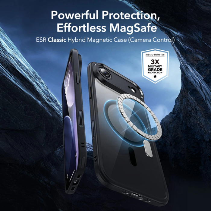 ESR - ESR iPhone 17 Air Mobilskal Magsafe Classic Hybird - Clear/Svart