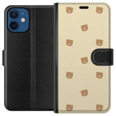 iSecrets - Pl&aring;nboksfodral till Apple iPhone 12 mini med Bj&ouml;rnm&ouml;nster