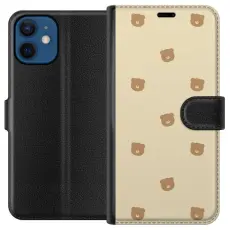 Gustaf - Pl&aring;nboksfodral till Apple iPhone 12 mini med Bj&ouml;rnm&ouml;nster