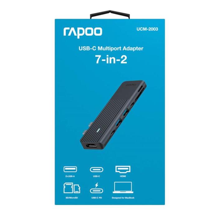 Rapoo - RAPOO Multiport UCM-2003 7-i-2 USB-C-Adapter (MacBook)