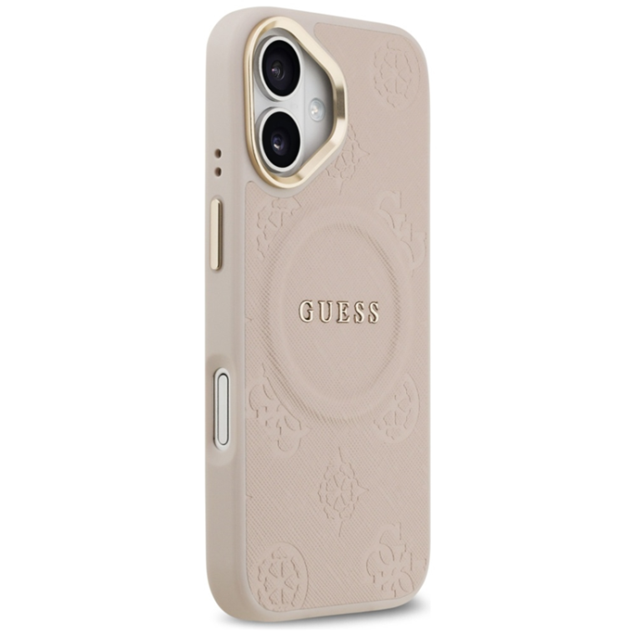 Guess - Guess iPhone 17 Mobilskal Magsafe Peony Hot Stamp - Rosa