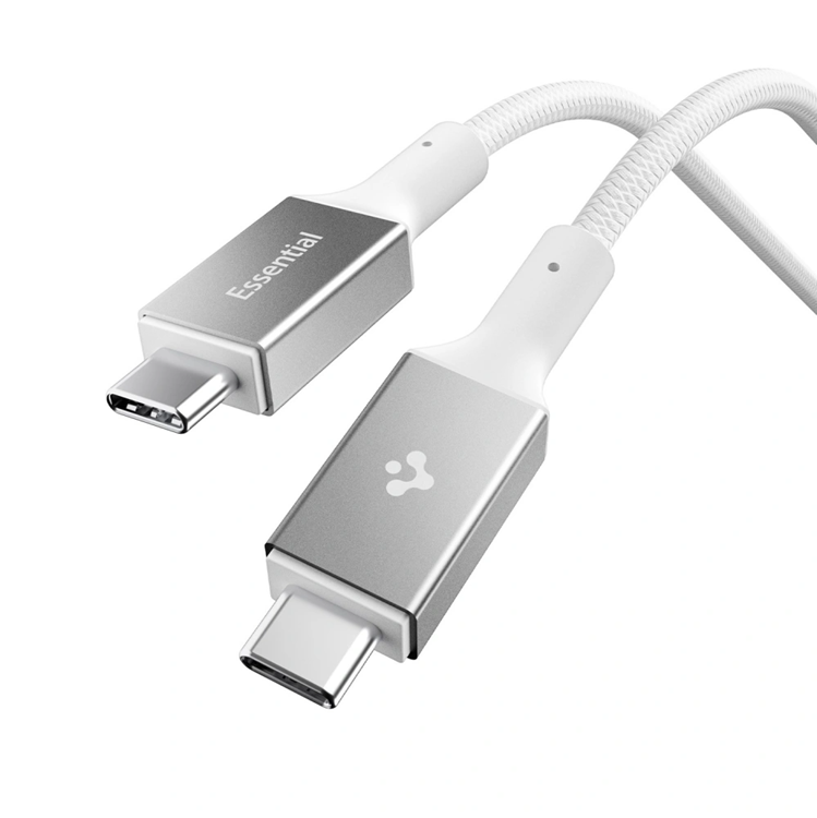 Spigen USB-C till USB-C 240W Kabel 150cm EB24015CC (Vit)