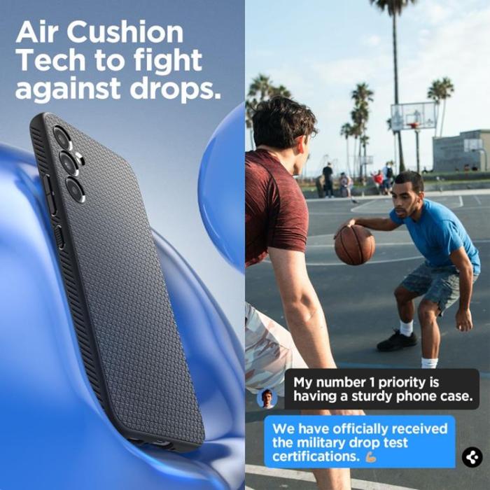 Spigen - Spigen Galaxy A54 5G Mobilskal Liquid Air - Matte Svart