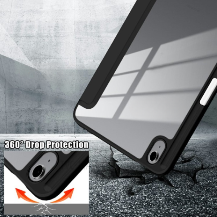 OEM - iPad mini 6 (2021) Fodral Tri-Fold PU Läder - Svart