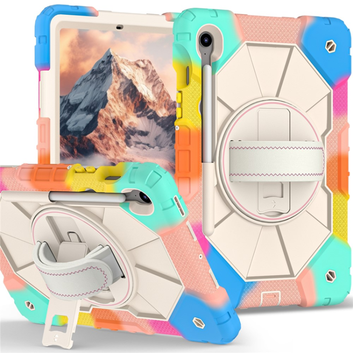 A-One Brand - Galaxy Tab S10 FE/S9 FE/S9 Skal Kickstand med Rem - Färgstark