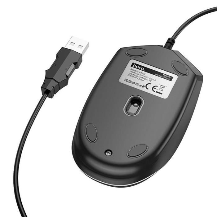 Hoco - Hoco Trådbunden Mus USB-A 2400 Dpi GM37 - Svart