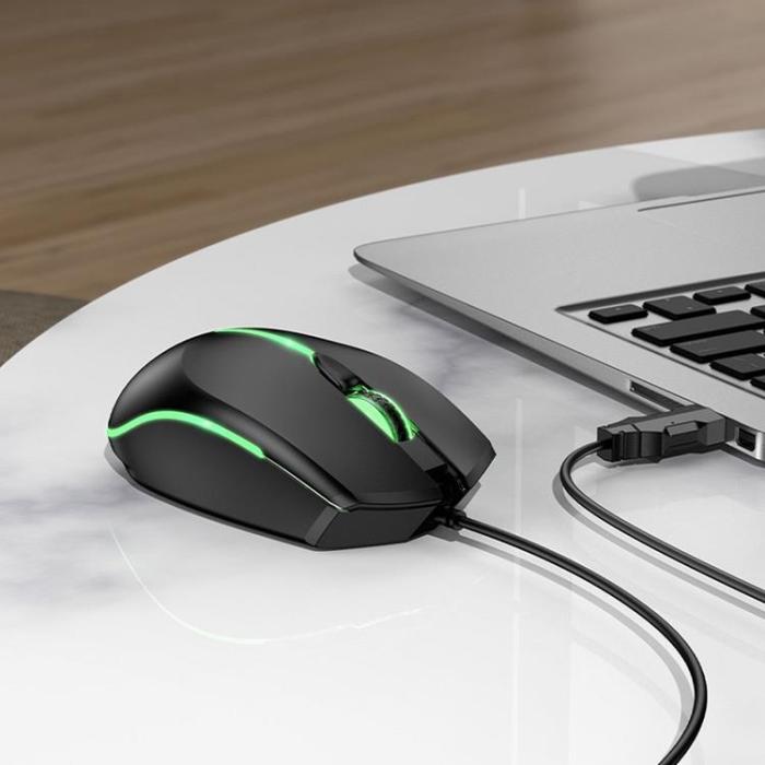 Hoco - Hoco Trådbunden Mus USB-A 2400 Dpi GM37 - Svart