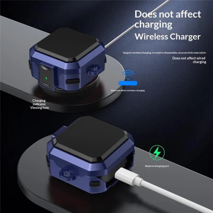 A-One Brand - Skal för Galaxy Buds 4/Buds 4 Pro Armor - Svart/Blå