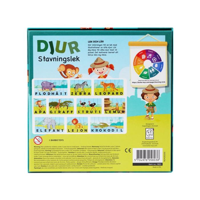 BARBO - BARBO Classic Pedagog Pussel Djur Stavningslek (SE)