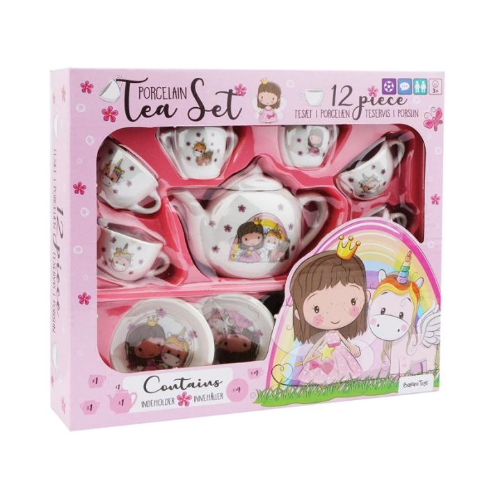 BARBO - BARBO Classic Porcelain Tea Set 12 Pcs Pink
