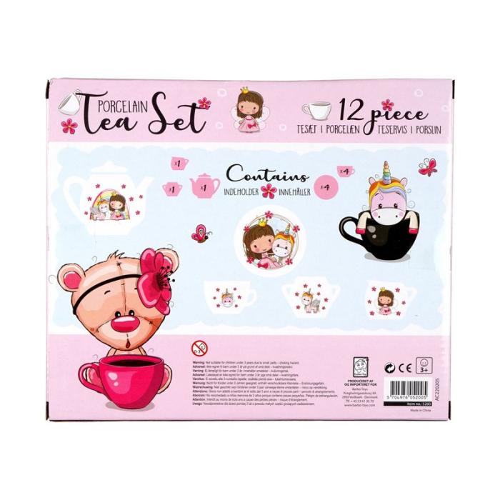 BARBO - BARBO Classic Porcelain Tea Set 12 Pcs Pink