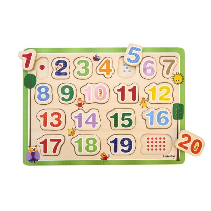 BARBO - BARBO Pussel 20 Pcs Classic Wooden 1-2-3 Puzzle