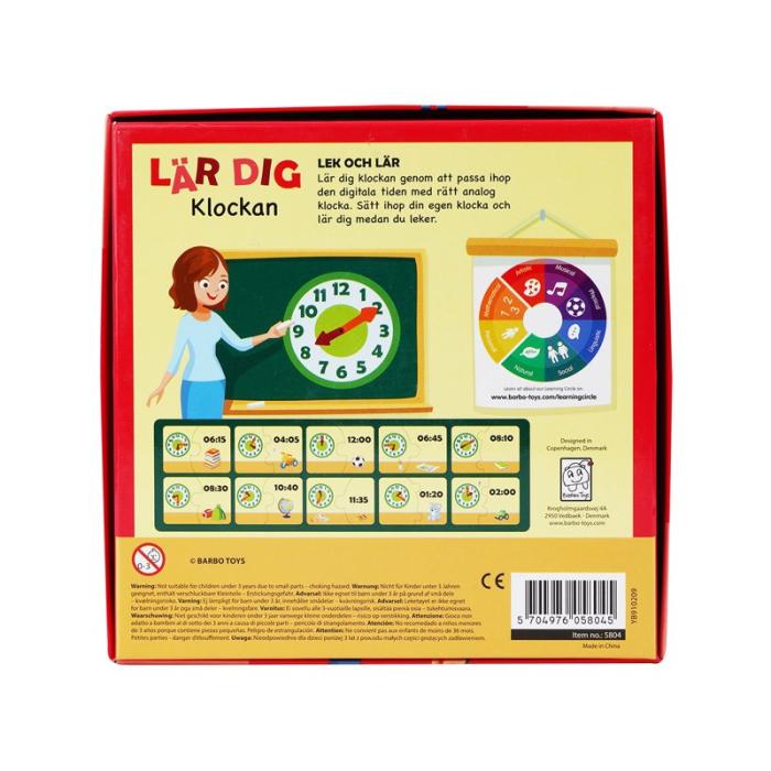 BARBO - BARBO Pussel Classic Pedagog Pussel Lär Dig Klockan (SE)