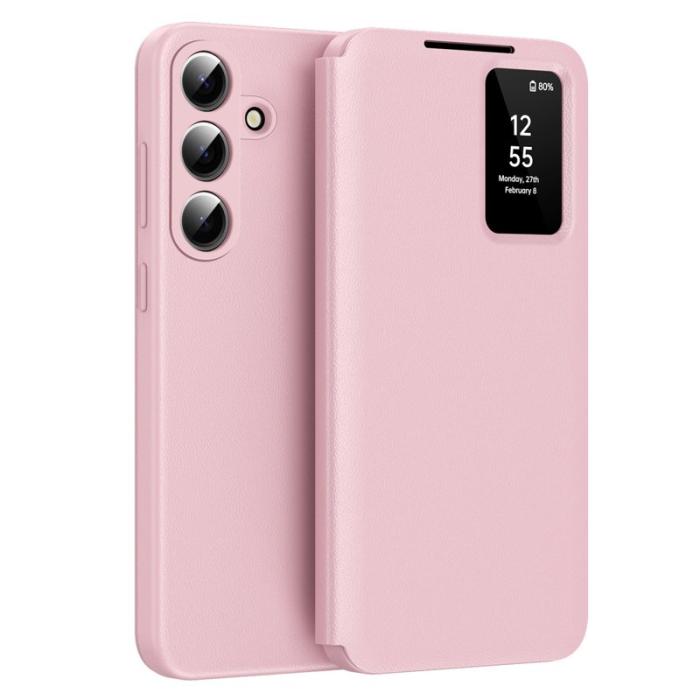 OEM - Mobilfodral för Samsung Galaxy S26 Plus Konstläder med kortfack - Rosa