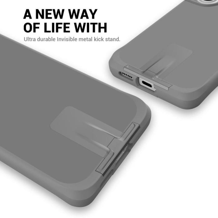 OEM - Mobilskal för Samsung Galaxy S26 Kickstand PC + TPU - Grå